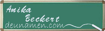 Anika Beckert Visitenkarte